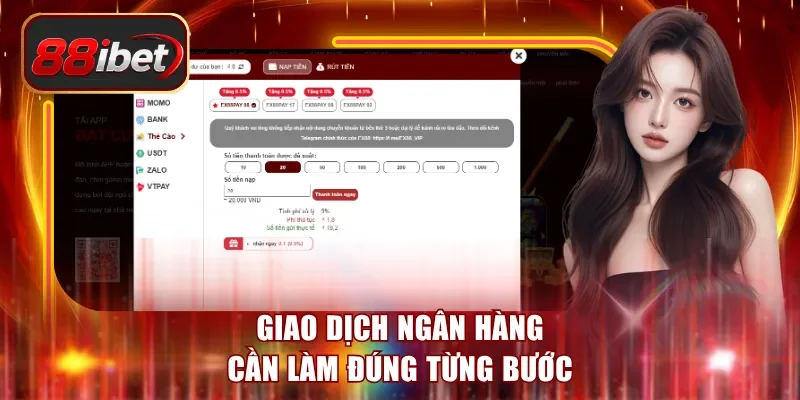 Giao dịch rút tiền cần đúng thông tin nhận
