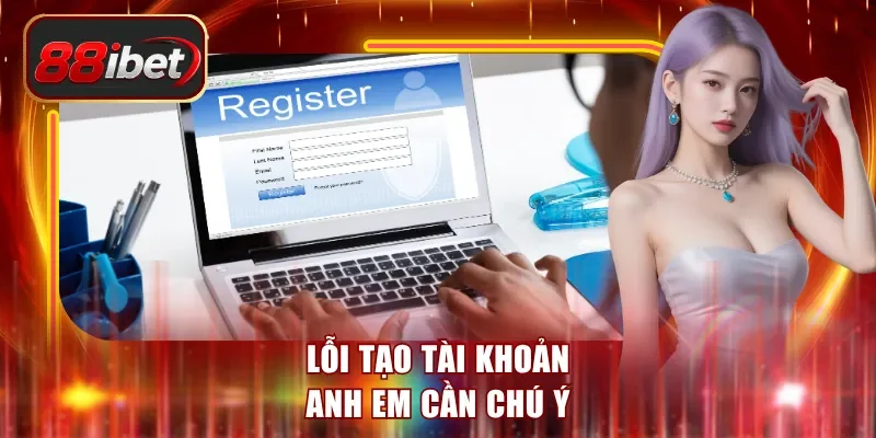 Lỗi tạo tài khoản anh em cần chú ý
